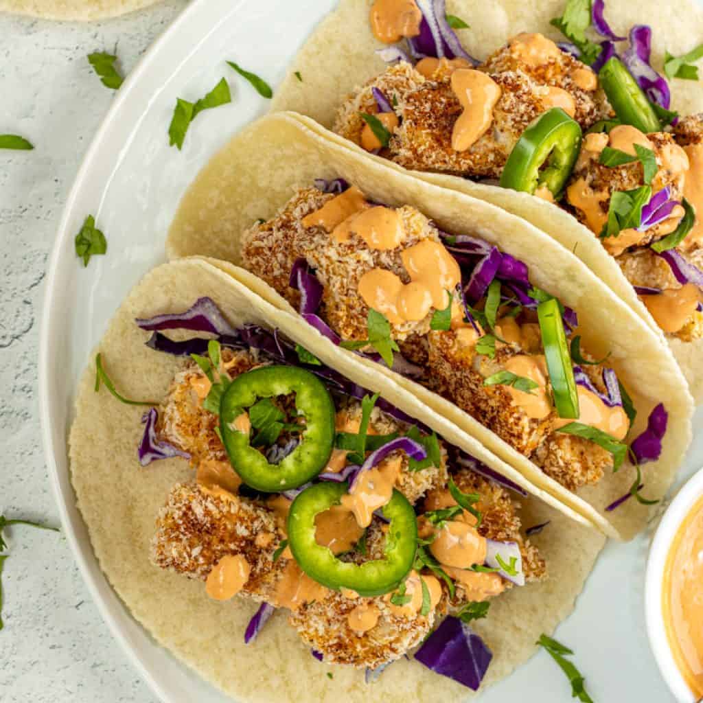 Mahi Mahi Tacos with Chipotle Sauce