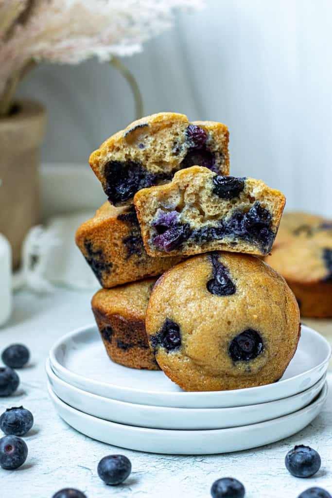 Greek Yogurt Blueberry Muffins