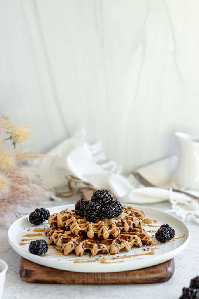 healthy banana oatmeal waffles